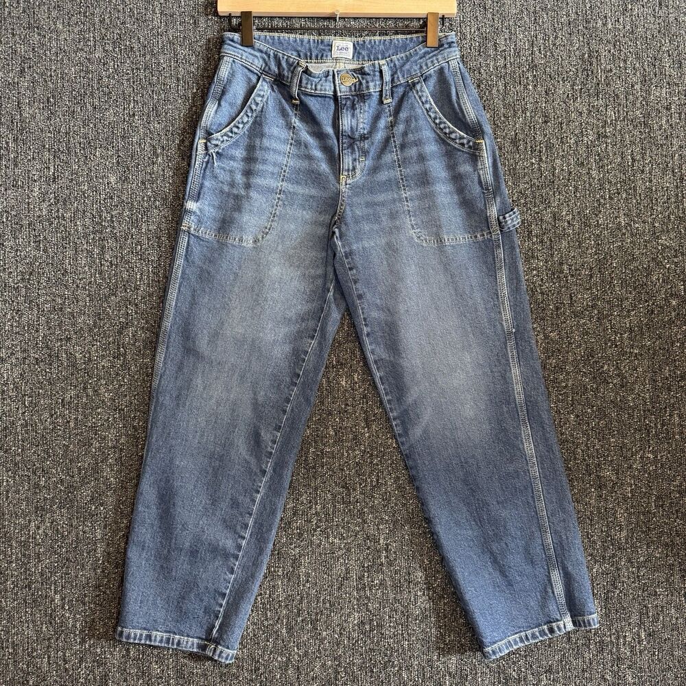 Lee Workwear Carpenter Jeans Womens Sz 6 Medium Blue Denim Straight Leg Relaxed